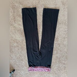 No Boundaries Pink and Black Leopard Fold over Print Leggings